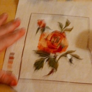 Small rose needlepoint